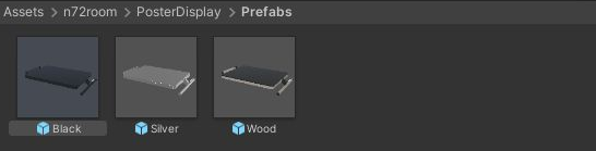 3色の額縁Prefabの場所