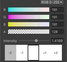 HDR ColorのIntensity欄